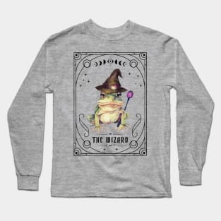 Frog Tarot Card The Magician Dark Academia Long Sleeve T-Shirt